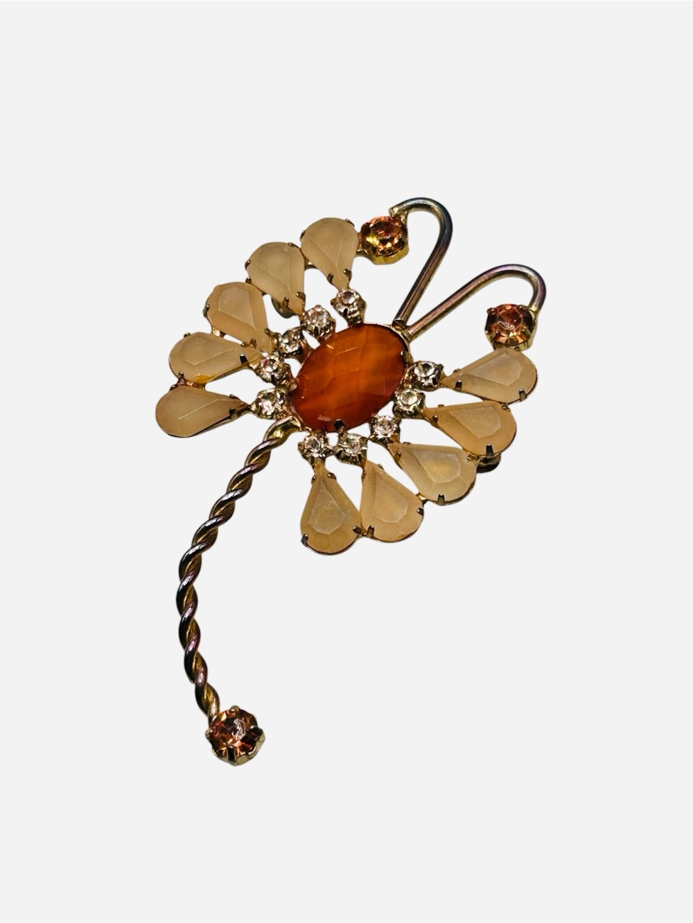 Huge Vintage Fantasy Lucite Dragonfly Brooch